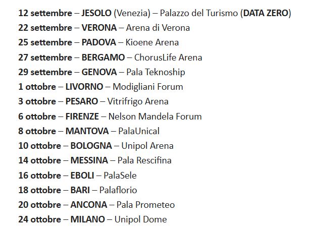 luciano ligabue - qualcosa per te - le date del tour
