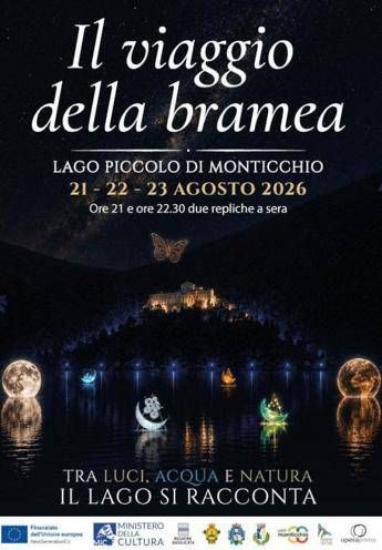 Teatro il viaggio della Bramea, a Monticchio spettacolo di luci, droni e danza